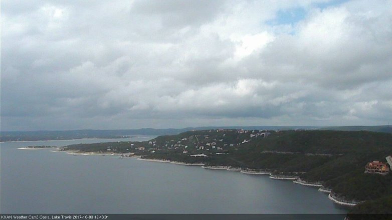 Lake Travis webcam, October 3, 2017 12:15 PM CT