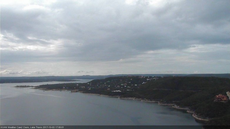 Lake Travis webcam, October 3, 2017 4:05 PM CT