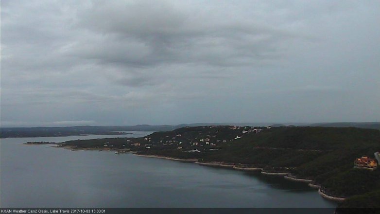 Lake Travis webcam, October 3, 2017 5:40 PM CT