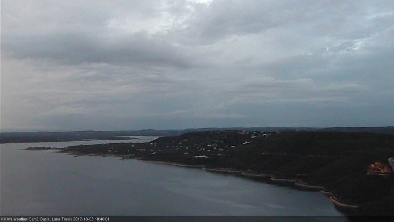 Lake Travis webcam, October 3, 2017 5:50 PM CT