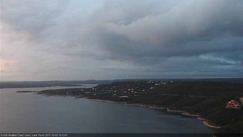 Lake Travis webcam, October 3, 2017 6:20 PM CT
