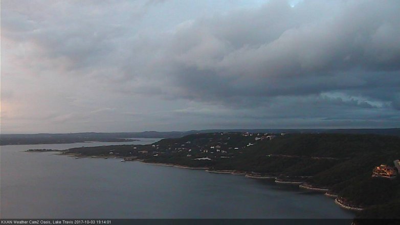 Lake Travis webcam, October 3, 2017 6:40 PM CT