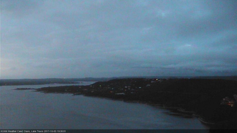 Lake Travis webcam, October 3, 2017 6:55 PM CT