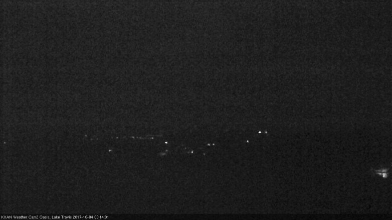 Lake Travis webcam, October 3, 2017 11:20 PM CT