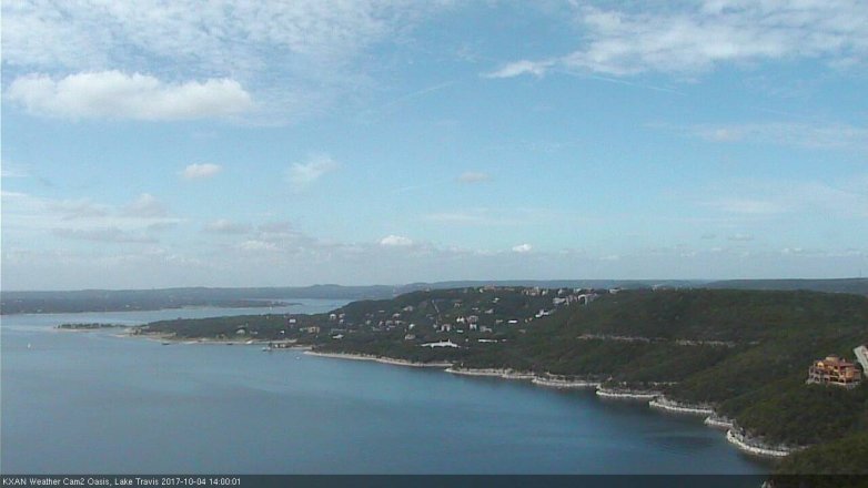 Lake Travis webcam, October 4, 2017 1:20 PM CT