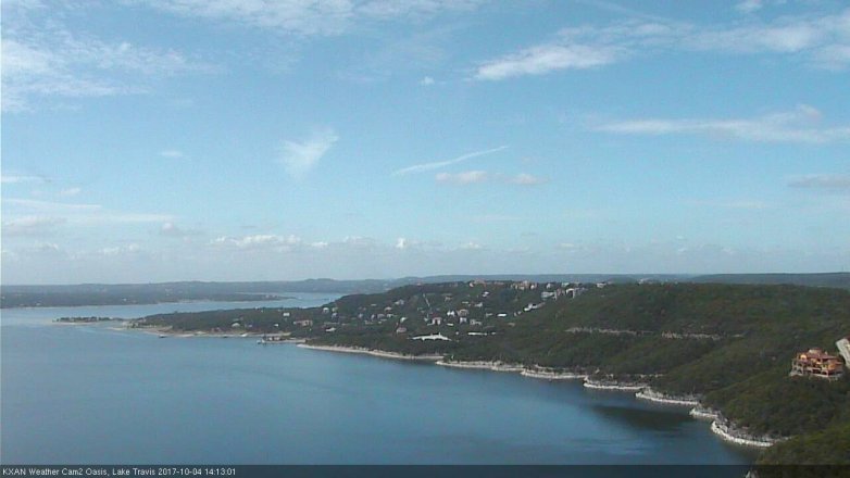 Lake Travis webcam, October 4, 2017 1:25 PM CT