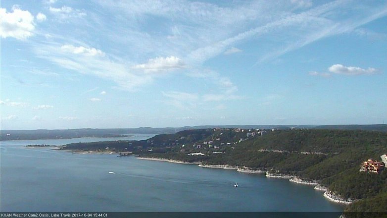 Lake Travis webcam, October 4, 2017 2:55 PM CT