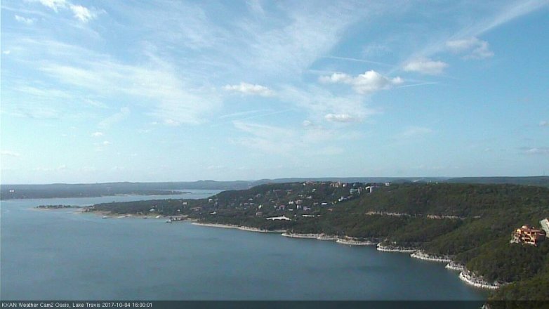Lake Travis webcam, October 4, 2017 3:25 PM CT