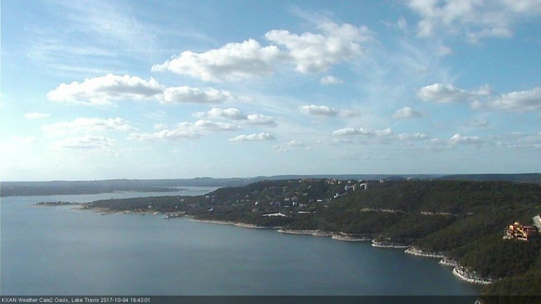 Lake Travis webcam, October 4, 2017 4:15 PM CT