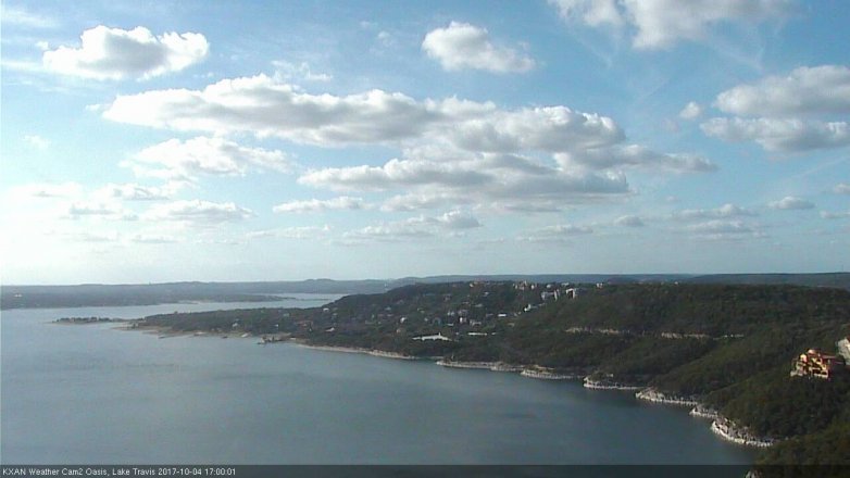 Lake Travis webcam, October 4, 2017 4:25 PM CT