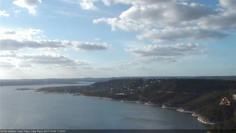 Lake Travis webcam, October 4, 2017 4:40 PM CT