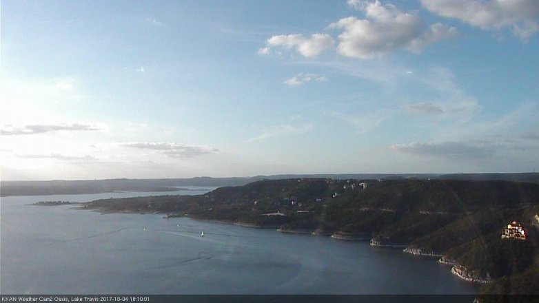 Lake Travis webcam, October 4, 2017 5:25 PM CT