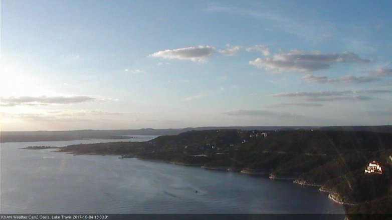 Lake Travis webcam, October 4, 2017 5:40 PM CT