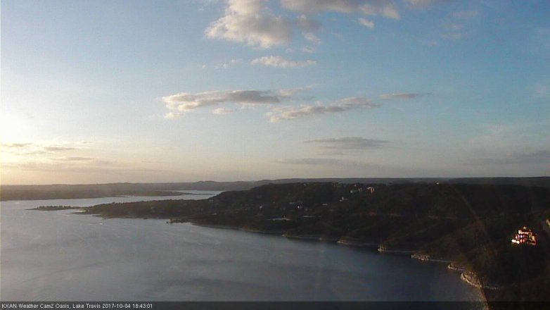 Lake Travis webcam, October 4, 2017 5:50 PM CT