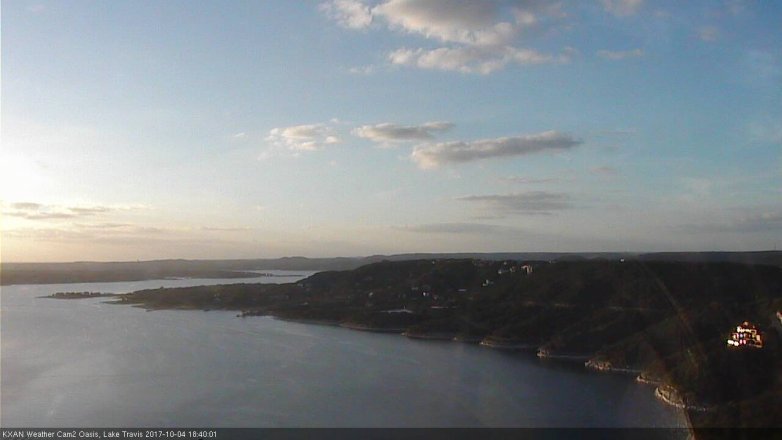 Lake Travis webcam, October 4, 2017 6:05 PM CT
