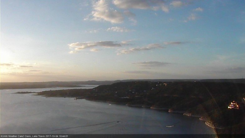 Lake Travis webcam, October 4, 2017 6:15 PM CT