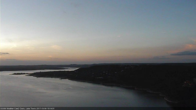 Lake Travis webcam, October 4, 2017 6:20 PM CT