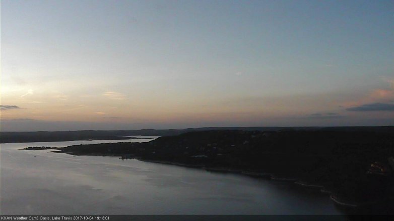 Lake Travis webcam, October 4, 2017 6:25 PM CT