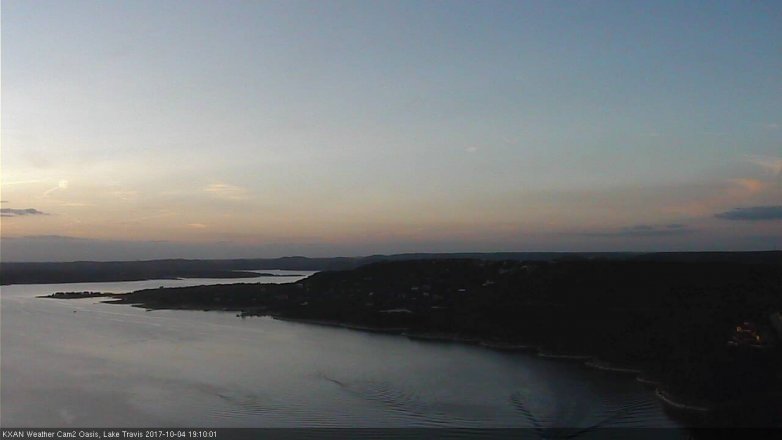 Lake Travis webcam, October 4, 2017 6:30 PM CT