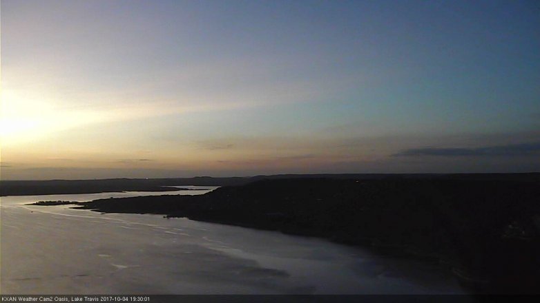 Lake Travis webcam, October 4, 2017 6:40 PM CT