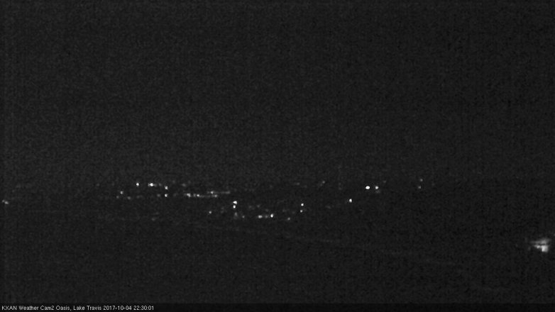 Lake Travis webcam, October 4, 2017 10:00 PM CT
