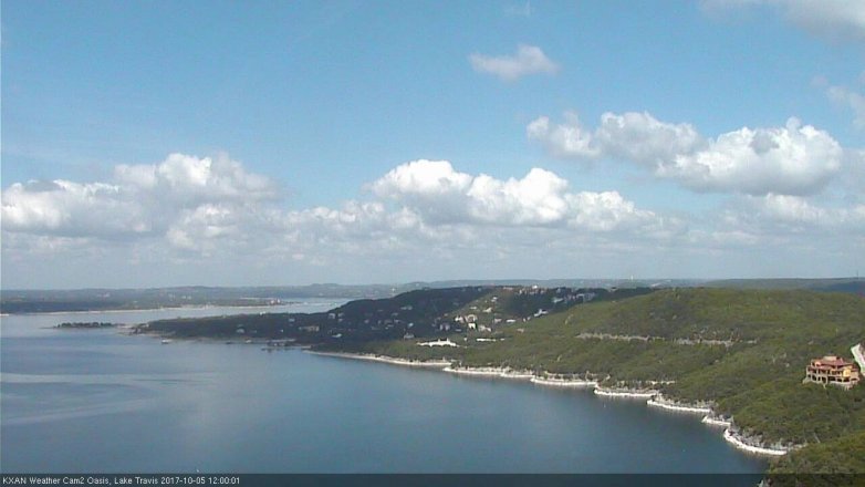 Lake Travis webcam, October 5, 2017 11:20 AM CT