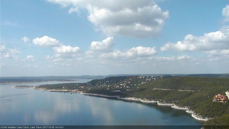 Lake Travis webcam, October 5, 2017 1:20 PM CT