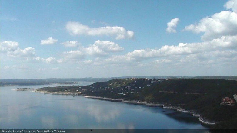 Lake Travis webcam, October 5, 2017 1:50 PM CT