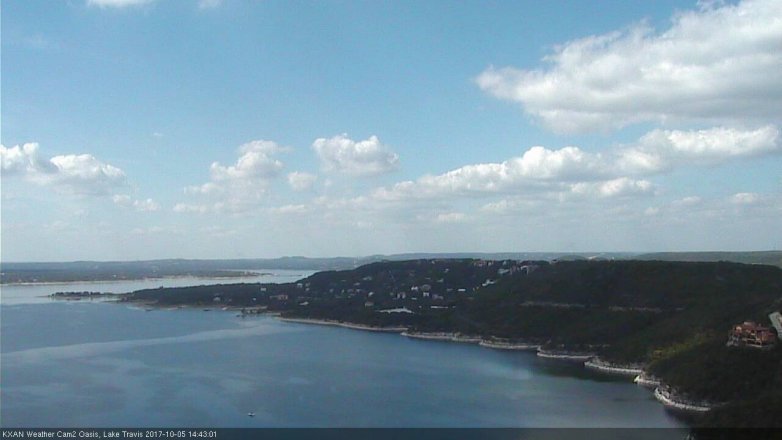 Lake Travis webcam, October 5, 2017 1:55 PM CT