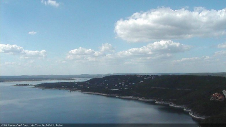 Lake Travis webcam, October 5, 2017 2:10 PM CT