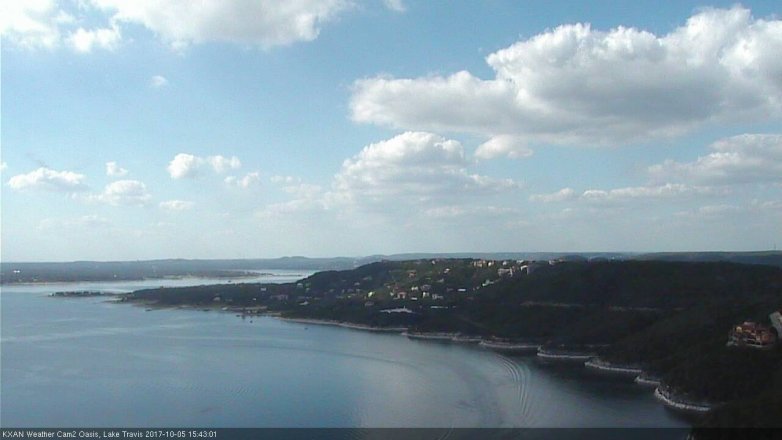 Lake Travis webcam, October 5, 2017 3:00 PM CT