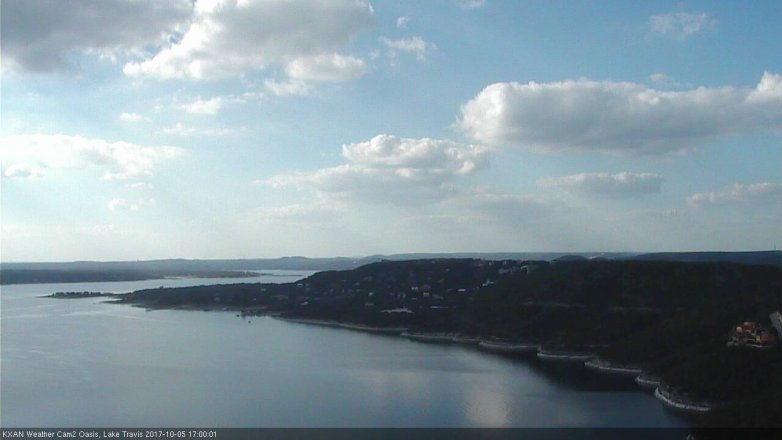 Lake Travis webcam, October 5, 2017 4:05 PM CT