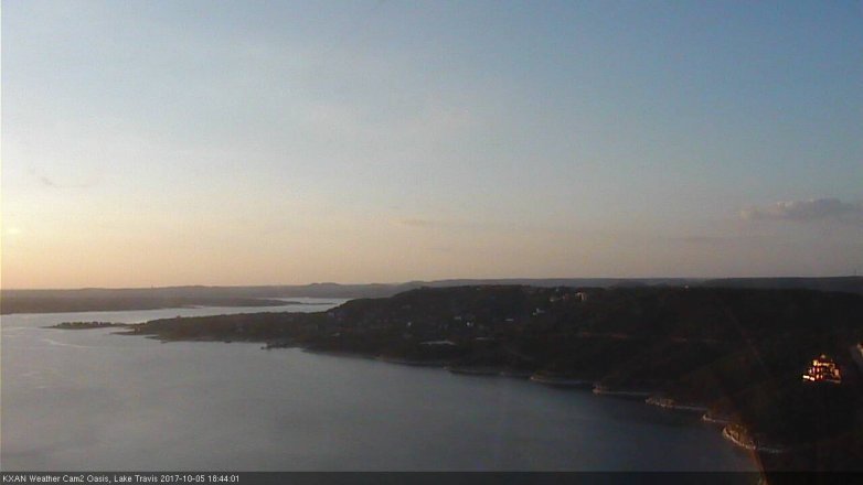 Lake Travis webcam, October 5, 2017 5:55 PM CT