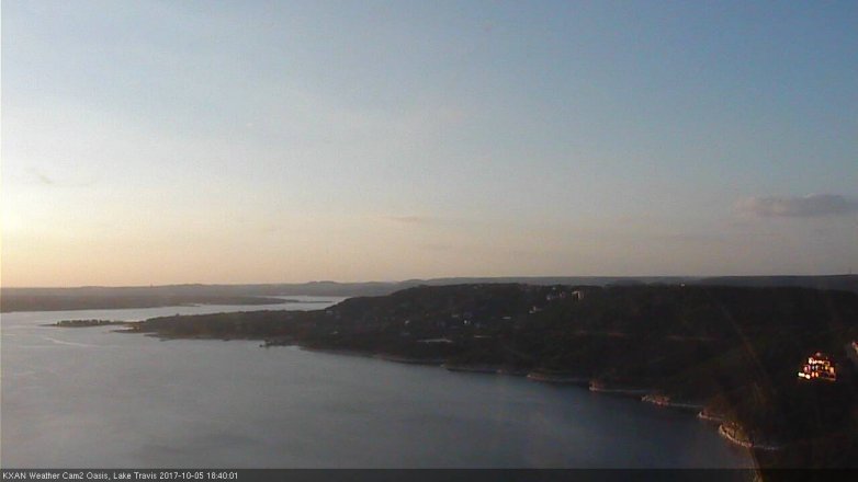 Lake Travis webcam, October 5, 2017 6:00 PM CT