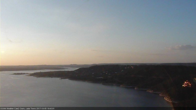 Lake Travis webcam, October 5, 2017 6:05 PM CT