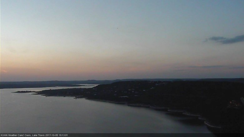 Lake Travis webcam, October 5, 2017 6:40 PM CT