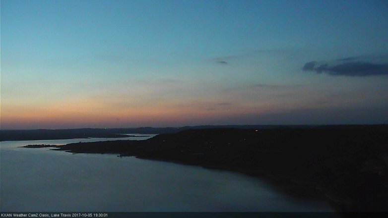 Lake Travis webcam, October 5, 2017 6:45 PM CT