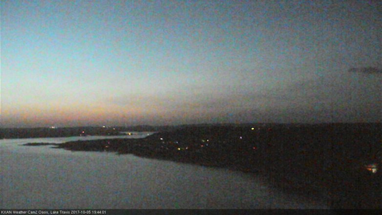 Lake Travis webcam, October 5, 2017 7:05 PM CT