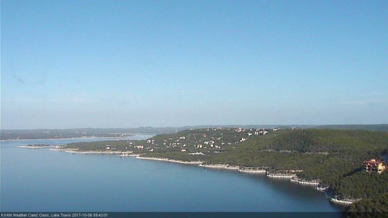 Lake Travis webcam, October 6, 2017 9:05 AM CT