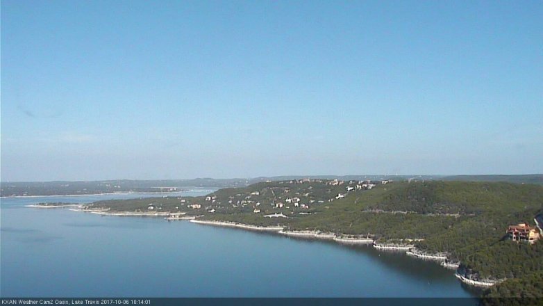 Lake Travis webcam, October 6, 2017 9:25 AM CT