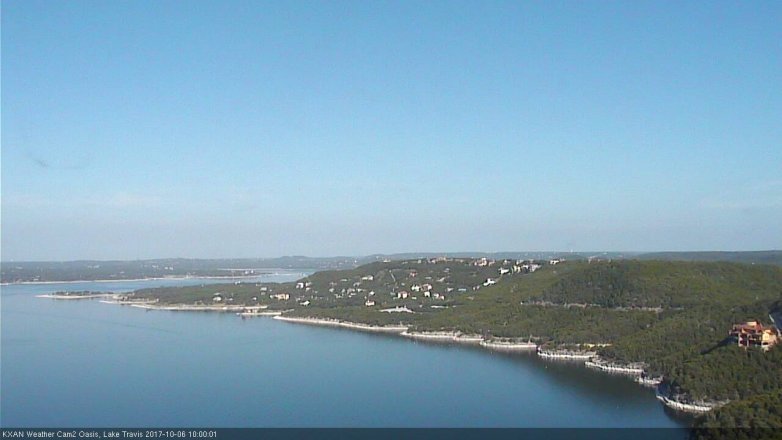 Lake Travis webcam, October 6, 2017 9:30 AM CT