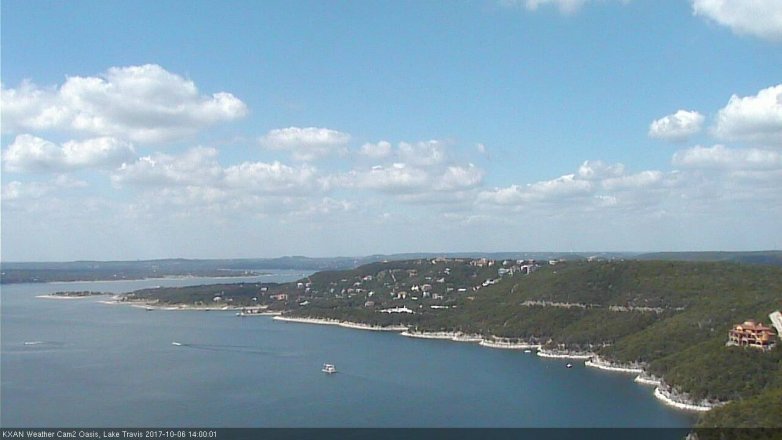 Lake Travis webcam, October 6, 2017 1:15 PM CT