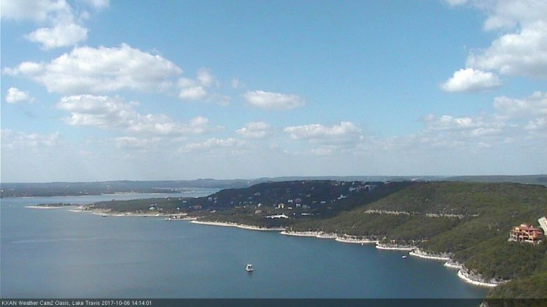 Lake Travis webcam, October 6, 2017 1:25 PM CT
