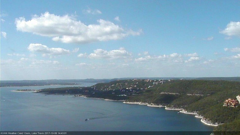 Lake Travis webcam, October 6, 2017 2:15 PM CT
