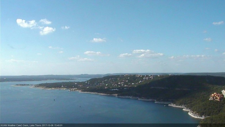 Lake Travis webcam, October 6, 2017 3:00 PM CT