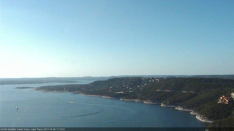 Lake Travis webcam, October 6, 2017 4:40 PM CT