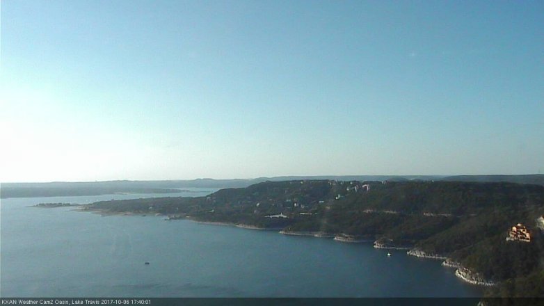 Lake Travis webcam, October 6, 2017 4:50 PM CT
