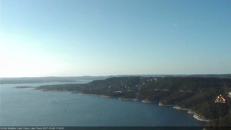 Lake Travis webcam, October 6, 2017 5:10 PM CT