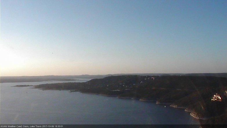 Lake Travis webcam, October 6, 2017 5:40 PM CT
