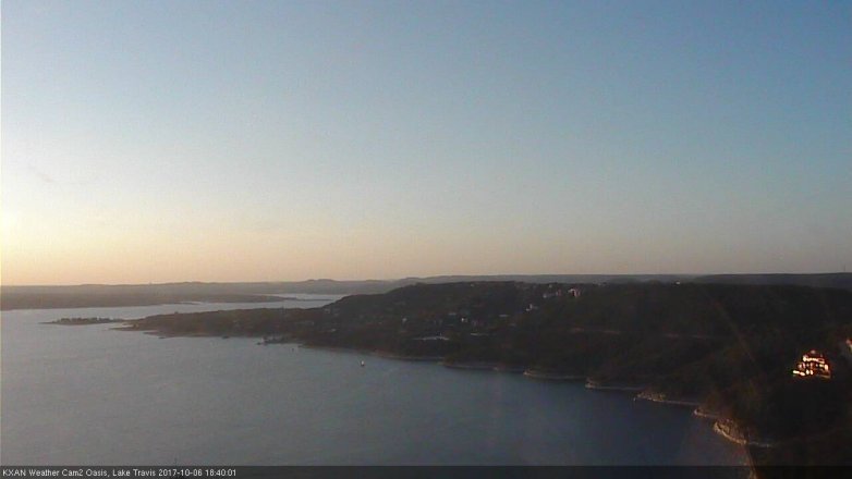 Lake Travis webcam, October 6, 2017 6:00 PM CT